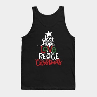 Joy Hope Love Peace Christmas Tank Top